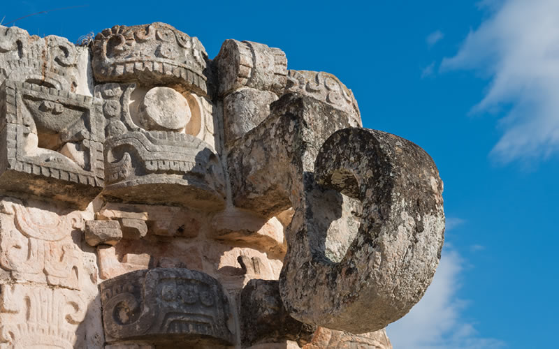 Chac Mask at Kabah, Yucatan